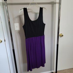 DKNY Black & Purple Jersey Knit Sundress